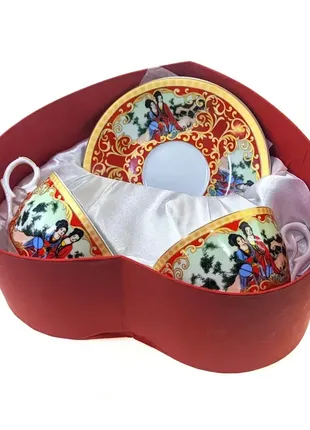 Сервіз порцеляна 2 чашки + 2 блюдця (yamasen)(210 мл)