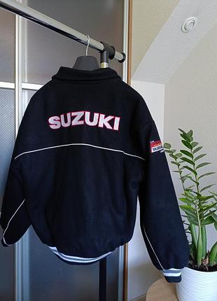 Винтажный гоночный шерстяной бомбер suzuki