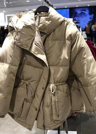 Куртка zara пуховик пух перо !