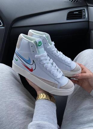 🩰женские кроссовки blazer multi swoosh / осень,весная,зима, лито/текстиль, замша,кожа/младежные, Спортивные, утепленные/
