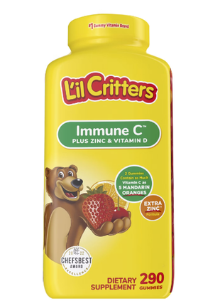 Lil critters витамин с цинк витамин д для детей 290шт immune c plus zinc and vitamin d