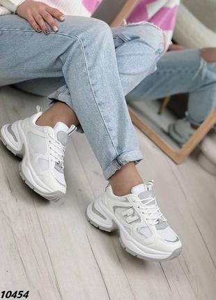 10454 кросівки еко шкіра/взуттєвий текстиль