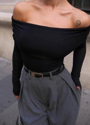 Лонгслів з відкритими плечима 4