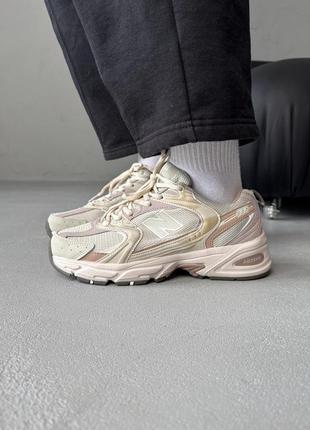 Женские кроссовки New Balance All Coasts 574 'White Arctic'/brown
