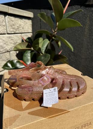 Резиновые босоножки next в мерцающую блисточку 30.5