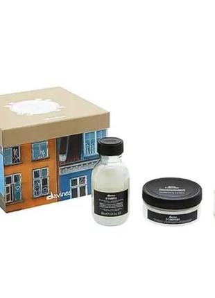 Подарунковий набір davines oi mini kit для абсолютної краси волосся, 90/75/50 мл