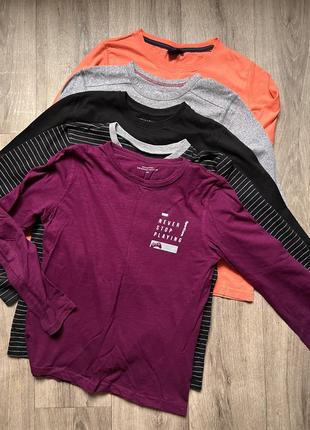 Детские лонгсливы 5 штук, рост 140-146 см, reserved, gap, primark, идеальное состояние