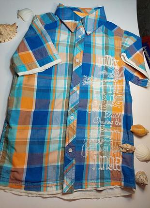 Рубашка с коротким рукавом на мальчика 128 см
