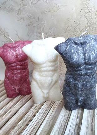 Свеча восковая мужской торс