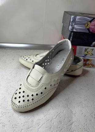 Мокасины балетные деночи, кожа, аllshoes