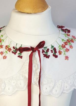 Детский вышитый воротник