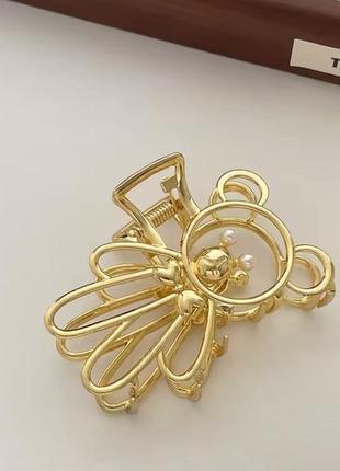 Крабик для волосся металевий розпродаж заколка краб медведик