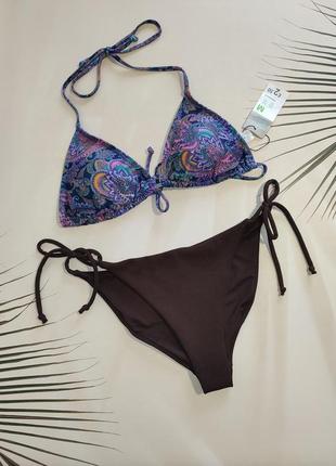 Новый купальник на завязках с треугольной чашкой primark