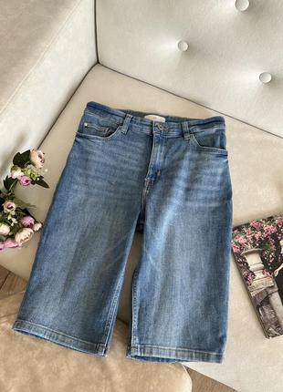 Джинсовые шорты велосипедки h&m