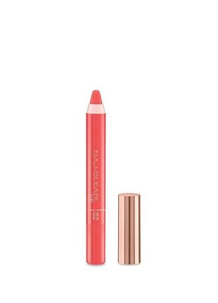 Сияющая помада с эффектом влажных губ naj-oleari shine vibes lipstick тон 02 luminous peach