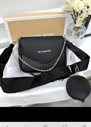 Сумка крос боді michael kors широкий ремінець