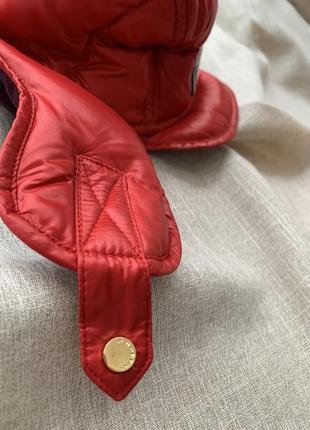 Пуховая шапка burberry baby red hat 18-24 месяца3 фото