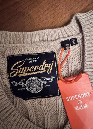 Хлопковый свитер с косами superdry