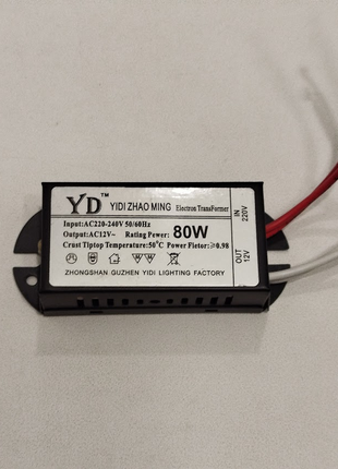 Трансформатор понижающий для галогенной люстры 220-12 в 220v 12v 80 вт