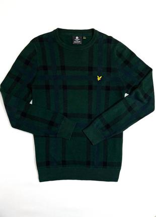 Оригінальний чоловічий светр lyle scott /розмір l/ чоловічий котоновий светр / чоловічий светр лайл скот / чоловічий светр клечатий /1