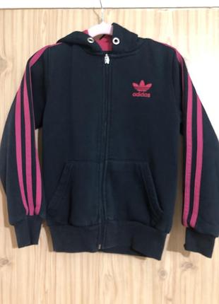 Худі для дівчинки на блискавці з флісом adidas