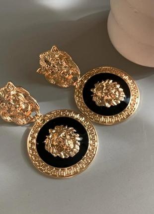 Шикарные, длинные серьги в стиле версачи/versace