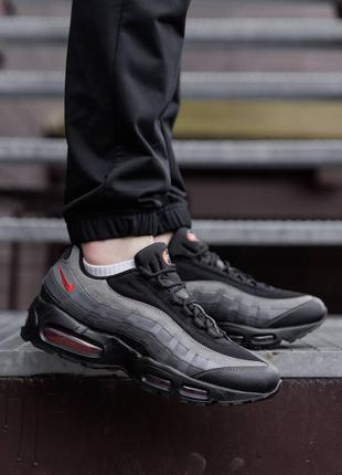 Мужские кроссовки nike air max 95 essential solar red gun smoke