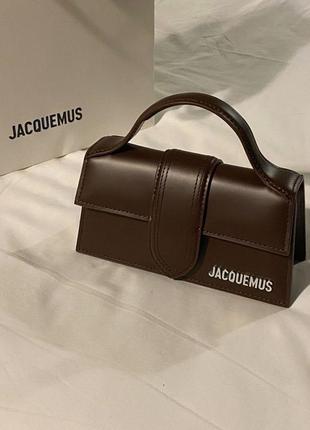 Коричнева сумка jacquemus le grand bambino шоколадна