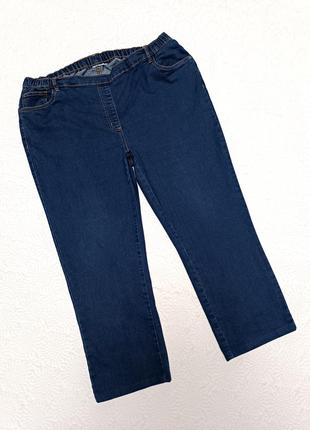 Джинсы женские пояс на резинке эластичные 4xl/5xl/20/22/38/40