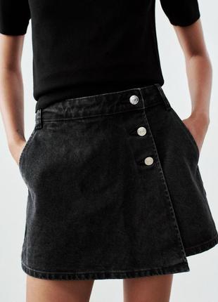 Джинсові шорти спідниця zara юбка