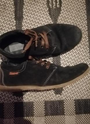 Туфлі на хлопчика, замшеві, всередині шкіра, фірми braxton, 35 розміру