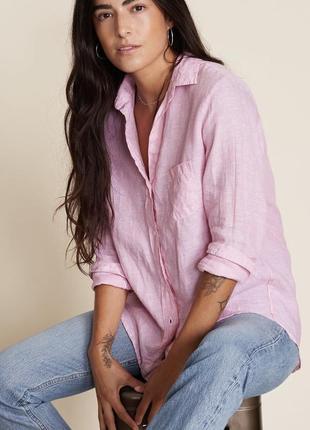 Льняная рубашка,блуза marks&spencer , лен
