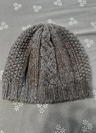 Вовняна шапка h&m шерсть біні beanie1 фото