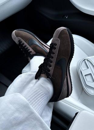 Кроссовки женские базовые nk cortez brown black