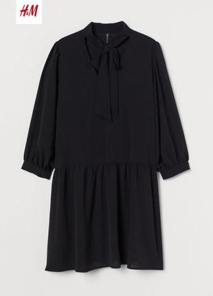 Вільне плаття туніка із зав'язкою на шиї h&m