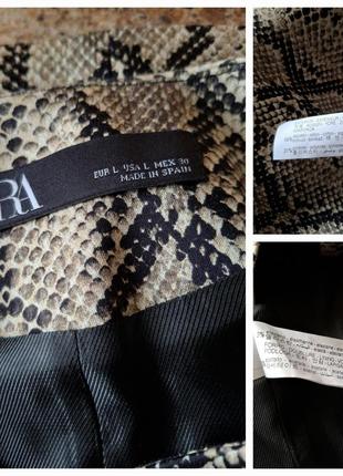 Пиджак/65%хлопок/блейзер/питон/на молнии/zara9 фото