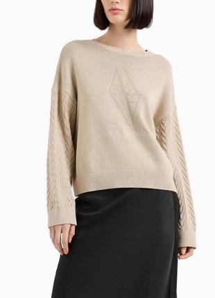 Бежевий жіночий светр джемпер armani exchange