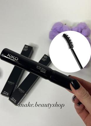 Тушь для ресниц kiko milano ultra tech + volume and curl mascara. тушь кико милано
