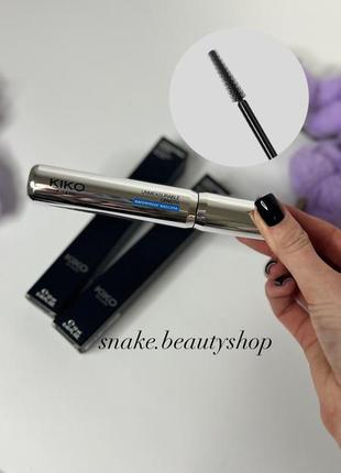 Тушь водостойкая Kiko milano туш length waterproof mascara
