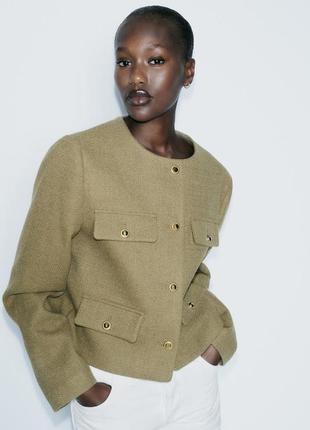 Жакет, блейзер укорочений zara
