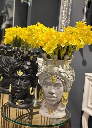 Ваза мавр, декор для дому стильна нова, предмет для інтер'єру горщик 42 см