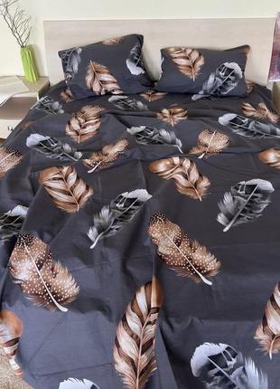 Вишуканий комплект постільної білизни з пірʼям
