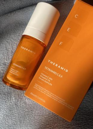 Антиоксидатный серум из 20% витамина с theramid tetramid c.e.f.