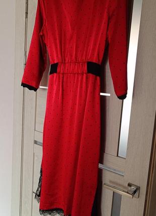 Червона сукня міді розмір l