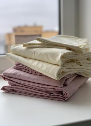 Комплект постільної білизни із полегшеної бязі, рожевий