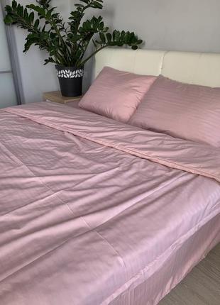 Комплект постільної білизни із полегшеної бязі, рожевий