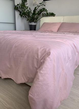 Комплект постільної білизни із полегшеної бязі, рожевий