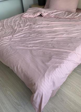 Комплект постільної білизни із полегшеної бязі, рожевий