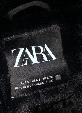 Пуховик утеплённый внутри мехом zara3 фото