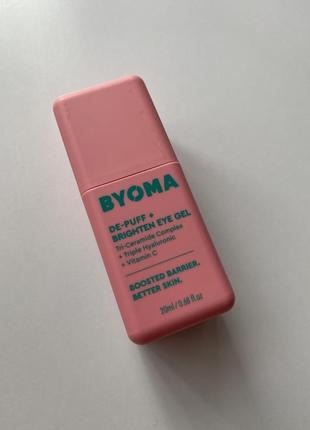 Зволожуючий та освітлюючий гель-сироватка проти набряків під очима byoma de-puff + brighten eye gel